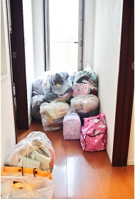 収納サポート O邸 リサイクルの量